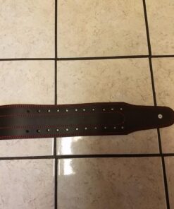 Weight Lifting Belt (5mm Thick) - Leather Weight Lifting Belt for Women & Men - Functional Workout Belt - Gym Belt for Weightlifting, Powerlifting, Squat & Deadlift - Adjustable Weightlifting Belt Black/Red Medium 52 71asxw yQbL 1