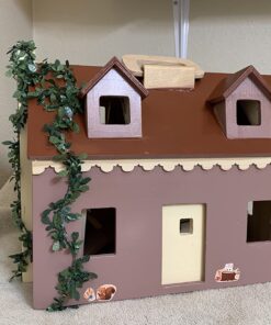 Melissa & Doug Fold and Go Wooden Dollhouse With 2 Dolls and Wooden Furniture,Multi,One Size 43 71aszVXDlL