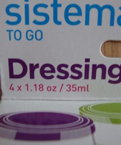 Sistema 4-Piece Salad Dressing and Condiment Containers with Lids for Lunch, Dishwasher Safe, 1.18-Ounce, Assorted 37 71at9SooxrL