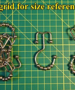 Maytex Shower Curtain Hooks, Shower Curtain Rings, Rust-Resistant Decorative Double Roller Glide Shower Hooks, Shower Rings for Bathroom Shower Rods, Curtains, Liners, Set of 12, Brushed Nickel 40 71auiYc6uNL