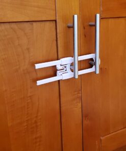 Adoric Sliding Cabinet Locks, 4-Pack U Shaped Baby Safety Locks, Childproof Cabinet Latch for Kitchen Bathroom Storage Doors, Knobs and Handles (White) 4 Count (Pack of 1) 38 71aupTWNx9L