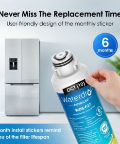 Waterdrop DA29-00020B 𝐍𝐒𝐅 𝟓𝟑&𝟒𝟐 𝐂𝐞𝐫𝐭𝐢𝐟𝐢𝐞𝐝 Refrigerator Water Filter, Replacement for Samsung HAF-CIN/EXP, DA29-00020A/B, DA29-00020B-1, RF263BEAESR, RF28HMEDBSR, RS25J500DSR, 3 Filters 38 71ax4 h3GDL