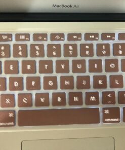 IBENZER Compatible with Old Version MacBook Air 13 Inch Case (2017-2010 Release), Models: A1466/A1369, Plastic Hard Shell Case with Keyboard & Screen Cover for Mac Air 13, Rose Gold, A13MPK+2 For Macbook Air 13'' A1466/A1369 41 71axcJdwOAL