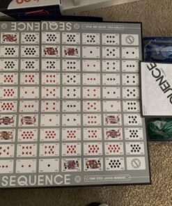 SEQUENCE- Original SEQUENCE Game with Folding Board, Cards and Chips by Jax ( Packaging may Vary ) White, 10.3" x 8.1" x 2.31" Multicolor 32 71axwBS7bL