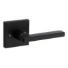 Kwikset 91570-029 Halifax Square Half-Dummy Lever in Iron Rose, Matte Black Square Rose Dummy (Non-Functioning) Old Version