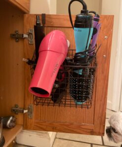 Spectrum Grid Over The Cabinet Wire Storage Basket Large (Bronze) - Organizer for Bathroom, Kitchen, Under Sink, Pantry, Hair Tools, & More 35 71azlQ46B9L