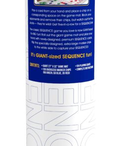 Jax Giant (aka Jumbo) SEQUENCE Game - Tube Edition with Cushioned Mat (27" x 32") Cards and Chips, Package Colors May Vary. Giant (aka Jumbo) tube Standard Packaging 21 71b0 9qHCYL
