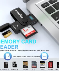 Alternative view of USB 3.0 SD Card Reader, Rocketek 2 Slots Memory Card Reader with a Build-in Micro SD Card Cap for SDXC/SDHC/UHS-I SD Cards, TF/Micro SD Cards Reader - Take It as a USB 3.0 Flash Drive