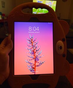 pzoz Case Compatible for iPad Mini 1/2/3/4 Case for Kids Shockproof Silicone Handle Stand Proof Boys Bear Cover for Apple iPad Mini 1st Generation Gen 7.9'' 1 2 3 4 (Brown) Brown 26 71b2JYVaIqL