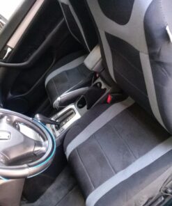 FH Group Car Seat Covers Front Set Cloth - Seat Covers for Low Back Car Seats with Removable Headrest, Universal Fit, Automotive Seat Cover, Airbag Compatible Car Seat Cover for SUV, Sedan, Van Gray 37 71b2ZW0v7RL