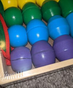 Melissa & Doug Primary Lacing Beads - Educational Toy With 30 Wooden Beads and 2 Laces - Beads For Toddlers, Fine Motor Skills Lacing Toys For Toddlers And Kids Ages 3+, 8inx8inx2in, Multi 31 71b2dCeqCGL