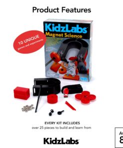 4M Magnet Science Kit - 10 Magnetic Experiments & Games (over 25 pieces to Build & STEM Learn From) - Power the Racer with a Magnet, Levitate a Magnet, Magnetic Yacht & Fishing, Boys & Girls, Age 8+ 15 71b2k4p yJL 1