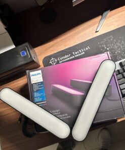 Philips Hue Smart Play Light Bar Base Kit, Black - White & Color Ambiance LED Color-Changing Light - 2 Pack - Requires Bridge - Control with App - Works with Alexa, Google Assistant and Apple HomeKit 2-Pack with Plug 46 71b3GbypVcL 1