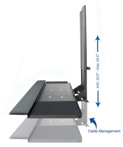 VIVO Computer Keyboard and Mouse Platform Tray, Adjustable VESA Mount Attachment, MOUNT-KB02 19 71b3HG9hL
