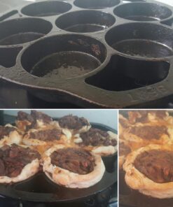 Lodge Cast Iron Mini Cake Pan. Pre-seasoned Cast Iron Cake Pan for Baking Biscuits, Desserts, and Cupcakes. 35 71b3Hr0wPbL