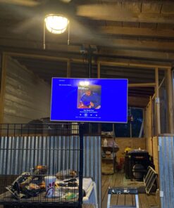 PERLESMITH Ceiling TV Mount for 26-65 inch Flat Screen Displays, Hanging Adjustable Ceiling TV Bracket Fits Most LCD LED OLED 4K TVs, Pole Ceiling Mount Holds up to 110lbs, Max VESA 400x400mm, PSCM2 31 71b3aVLOzL