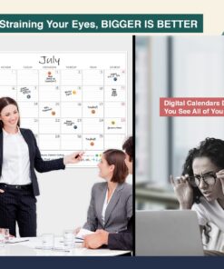 Large Dry Erase Wall Calendar - Not Folded 36” x 48” Undated Erasable Monthly Calendar - Reusable Wall Calendar For Home And Office Planner 23 71b4rn62h8L