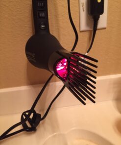 JINRI Infrared Professional Salon Hair Dryer Ionic Hair Dryer with Diffuser & Concentrator Attachments for Curly Hair, Black (Large) 42 71b4weBlTLL