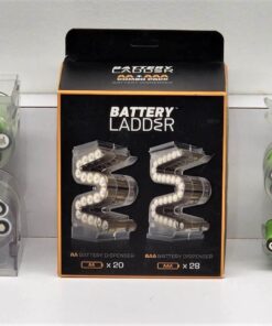 Battery Ladder (TM) Clear AA & AAA Combo Battery Holder/Storage - Vertical Organizer Case That Holds 28 AAA & 20 AA Batteries - Stackable, Expandable and Wall Mountable - Combo Pack 27 71b5x3Dt04L