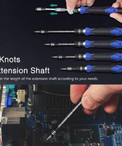ORIA Precision Screwdriver Kit, 60 in 1 with 56 Bits Screwdriver Set, Magnetic Driver Kit with Flexible Shaft, Extension Rod for Mobile Phone, Smartphone, Game Console, Tablet, PC, Blue 34 71b6d4bC2UL