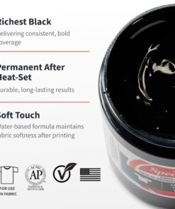 Alternative view of Speedball Fabric Screen Printing Ink, 8-Ounce, Black for T-Shirt and Silkscreen Printmaking
