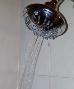 ShowerMaxx Luxury Spa Series Shower Head, 6 Spray Setting, 4.5 Inch Adjustable High Pressure Shower Head Fixture for Hard Water, 360-Degree Tilt Massage Shower System - Polished Chrome Shower Head 45 71b8b l81L