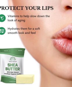 White Naturals Shea Butter 1 lb, Unrefined, African Grade A, Moisturizing Skin, Hair, Face, Lotion, Cream, 16oz Block 1 Pound (Pack of 1) 23 71b8uzVYebL