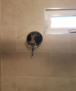 JiBen Fogless Shower Mirror with Power Locking Suction Cup, Built-in Razor Hook and 360 Degree Rotating Adjustable Arm, Personal Fog Free Bathroom Shaving Mirror (Chrome) Chrome 43 71b9NzXBlaL