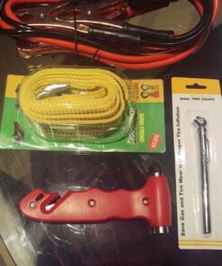 Always Prepared Premium (125 Piece) Roadside Emergency Car Kit – with Jumper Cables – All-in-One Auto Safety and First Aid Kit – Travel Safety for Women, Men, and College Kids – Roadtrip Essentials Premium Roadside Kit 35 71b9aDvsNGL