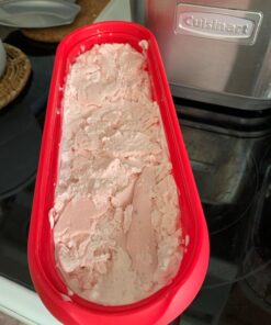 SUMO Ice Cream Containers with Lids for Homemade Ice Cream - Set of 2 Tubs - 1.5 Quart or 3 Pints per Container, Reusable Ice Cream Containers for Freezer Storage, Red 39 71bBy3fLI9L