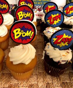 Fun Express - Superhero Baking Cups W/picks - Party Supplies - Serveware & Barware - Misc Serveware & Barware - 100 Pieces 25 71bDCJvCVBL