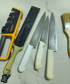 Smith's 50264 Adjustable Angle Knife Sharpener - Grey/Yellow - Adjustable Sharpening Angles - Repair, Restore & Polish Blades - 2-Stage Handheld Manual Sharpener - Hunting, Pocket & Serrated Knives 28 71bEhGjMd1L