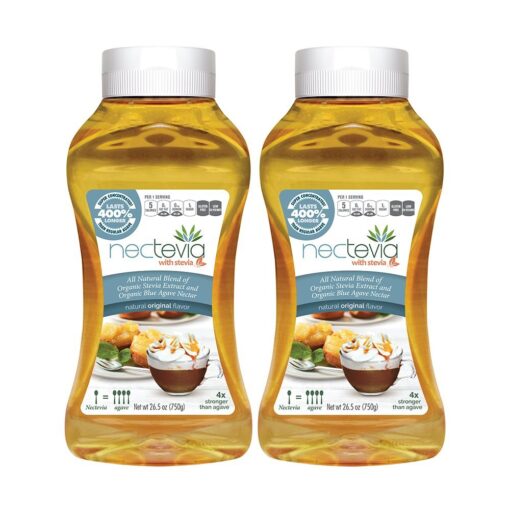 Nectevia Original - Stevia Infused Agave Nectar, 2 Pack 1.65 Pound (Pack of 2)