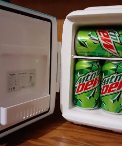 Cooluli Mini Fridge for Bedroom - Car, Office Desk & Dorm Room - Portable 4L/6 Can Electric Plug In Cooler & Warmer for Food, Drinks, Skincare Beauty & Makeup - 12v AC/DC & Exclusive USB Option, Blue 59 71bGPRnmL