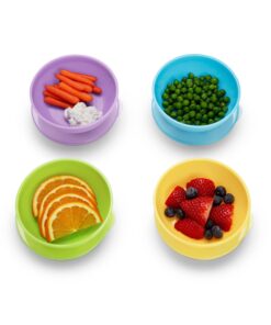 Munchkin® Love-a-Bowls™ 10 Piece Baby Feeding Set, Includes Bowls with Lids and Spoons, Multicolor 27 71bGZcg3iWL