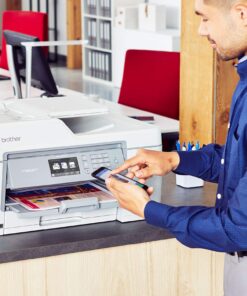 Brother MFC-J6545DW INKvestmentTank Color Inkjet All-in-One Printer with Wireless, Duplex Printing, 11" x 17" Scan Glass and Upto 1-Year of Ink-in-Box, MFC-J6545dw, Amazon Dash Replenishment Ready New Model: MFCJ6545DW 24 71bHZccuvCL