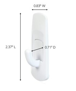 Alternative view of Command Small Utility Hooks, Damage Free Hanging Wall Hooks with Adhesive Strips, No Tools Wall Hooks for Hanging Organizational Items in Living Spaces, 24 White Hooks and 28 Command Strips