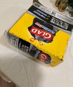 Glad Large Drawstring Trash Bags, ForceFlex 30 Gallon Black Trash Bags, 50 Count 50 Count (Pack of 1) 31 71bLHFM5L