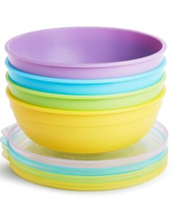 Munchkin® Love-a-Bowls™ 10 Piece Baby Feeding Set, Includes Bowls with Lids and Spoons, Multicolor 29 71bLeMZrRhL
