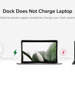 Plugable Universal Laptop Docking Station Dual Monitor for Windows and Mac, DisplayLink USB 3.0 or USB C Dock, (Dual Video: HDMI and HDMI/DVI/VGA, Gigabit Ethernet, Audio, 6 USB Ports) 27 71bN3G0O92L