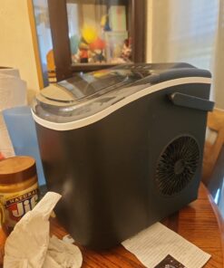 COWSAR Ice Maker Countertop, Portable Ice Machine with Self-Cleaning, 26.5lbs/24Hrs, 9 Bullet Ice Cubes in 6 Mins, Ice Basket and Scoop, Ideal for Home, Kitchen, Bar, Camping 26.5LBS / 24H Black 1 36 71bNC3Ze4VL