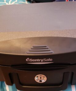 Sentry Safe Safe Box, Fireproof Waterproof, Lock Box, Black, Exterior: 14.3 in W x 13 in D x 6.1 in H 40 71bNVonHVvL
