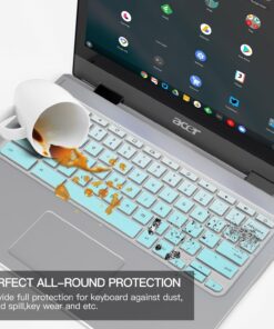 Keyboard Cover for Acer Chromebook Spin 11 311 CP311 C738T 511/Chromebook Spin 512 12"/Chromebook Spin 713 CP713 13.5/Chromebook CB3 CB5 11.6/Chromebook 14 CB3 CP5/Chromebook 15 CB5-571 CB3-531/532 Gradual Mint Green 16 71bO4ytSW0L