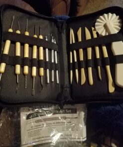 Sculpt Pro Pottery Tool Starter Kit - 15-Piece 26-Tool Beginner's Clay Ceramics Modeling Carving Sculpting Set -Arts and Crafts School Project, w Carrying Case, Birthday Gift for Kids 1 39 71bOOTNDSIL