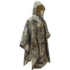 LOOGU Rain Poncho Waterproof Hooded Rain Coat Multi-Use Camo Shelter Ground Sheet for Hunting Camping Hiking One Size Loogu Super Tree Camo 5 71bOejwXzyL