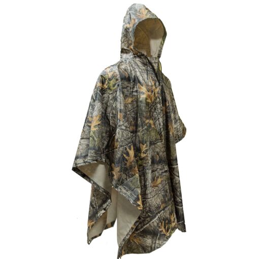 LOOGU Rain Poncho Waterproof Hooded Rain Coat Multi-Use Camo Shelter Ground Sheet for Hunting Camping Hiking One Size Loogu Super Tree Camo