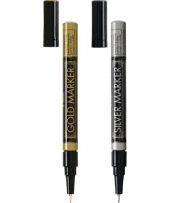 Pilot Metallic Permanent Paint Markers, 1 Each Gold & Silver, Extra Fine Point, Set of 2 (41400) 24 71bOjjaH3mL 3
