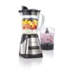 Hamilton Beach Power Elite Blender for Shakes and Smoothies with 3-Cup Vegetable Chopper Mini Food Processor, 40oz Glass Jar, 12 Functions for Puree, Ice Crush, Black and Stainless Steel (58149) 25 71bPqZn0pL
