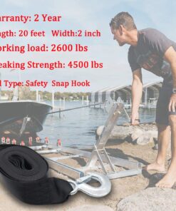 Botepon Marine Boat Trailer Winch Strap with Hook, Marine Winch Strap Replacement for Boat Jet Ski Loading, Launching and Retrieving ¡ 14 71bQQwqGGrL