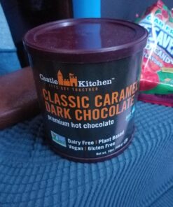 Castle Kitchen Classic Caramel Dark Chocolate Premium Hot Cocoa Mix - Dairy-Free, Vegan, Plant Based, Gluten-Free, Non-GMO Project Verified, Kosher - Just Add Water - 14 oz (Pack of 6) Classic Caramel Dark 6 Pack 14 Ounce (Pack of 6) 26 71bQgcp2dDL